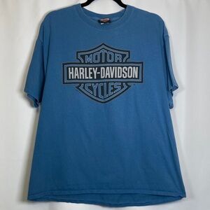 Harley-Davidson Black Sheep Huntington Wv Blue Double Graphic Motorcycle Tee XL